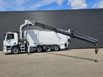 DAF CF 410 8X2/6 FAUN / BEKKER LAGRAM 16m3 / WAS INSTALLATIE